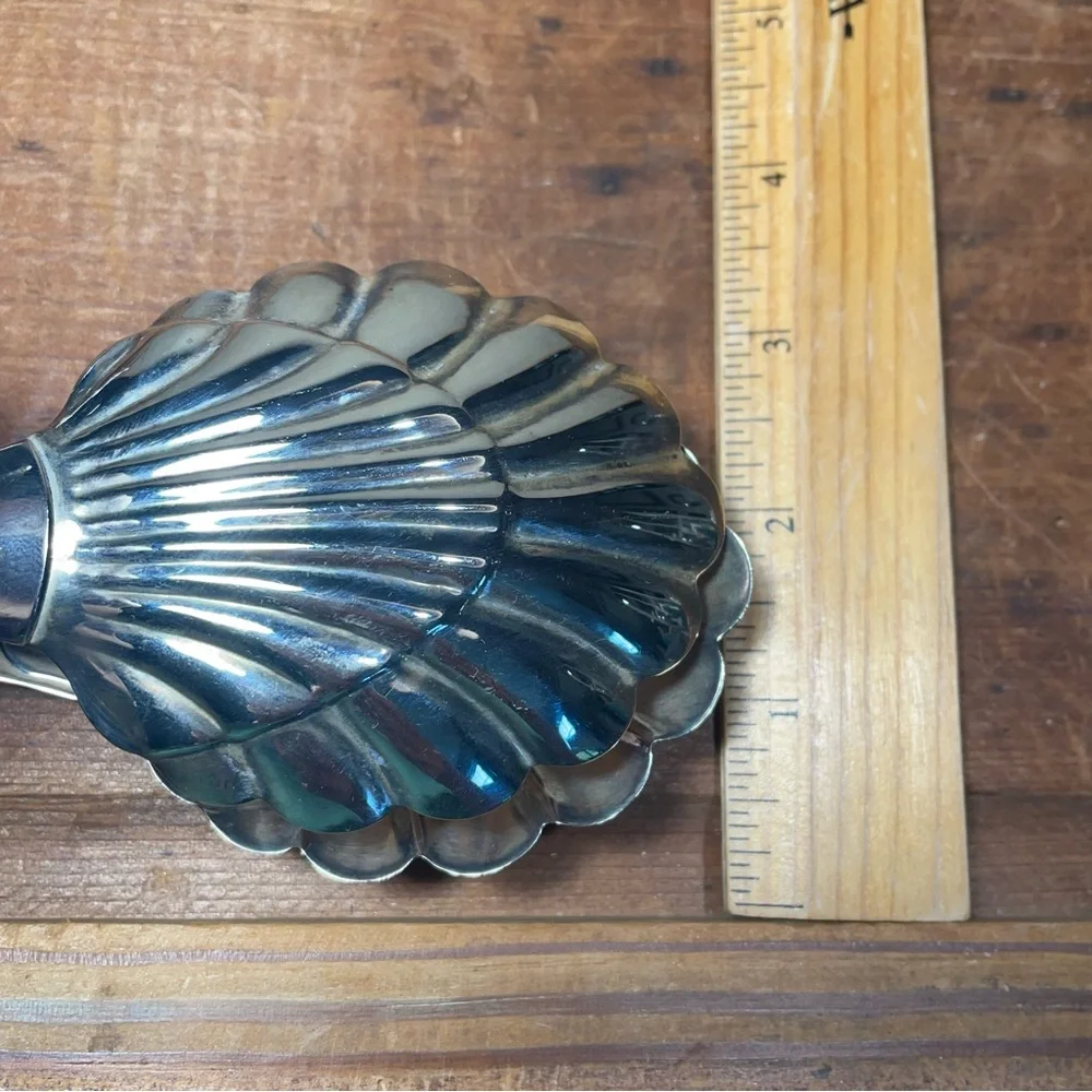 Vintage Silver plated Shell serving tongs